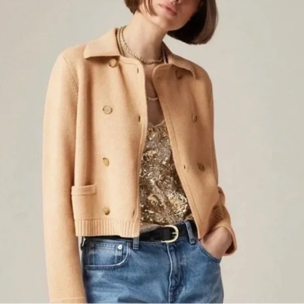 J.Crew Marielle Cropped Cardigan - Large